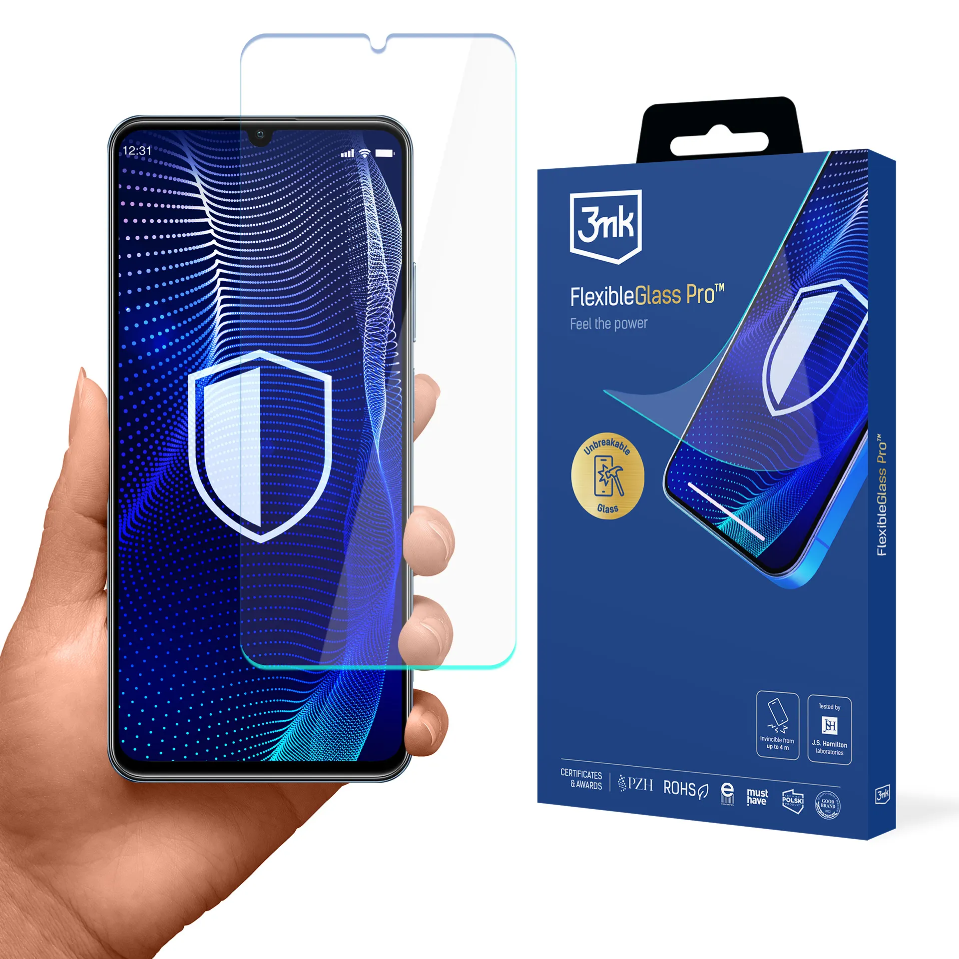 Shatterproof glass for Realme C63 - 3mk FlexibleGlass Pro